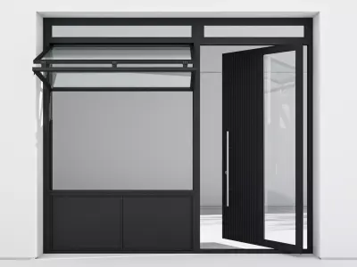 Aluminium door 310 3D model