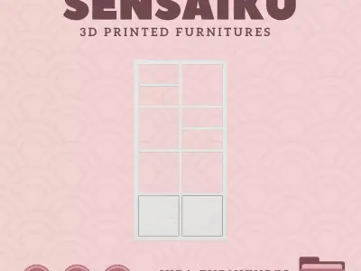 KALLAX Shelf Unit 2x4 with Doors V2 for Dollhouse IKEA  3D Print 3D print model