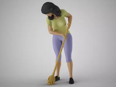 Cleaning Staff 3D print model