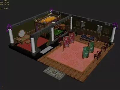 Gang Interior - Wing 03 3D model