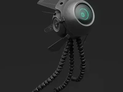 Sci-Fi Battle Drone Low-poly 3D model