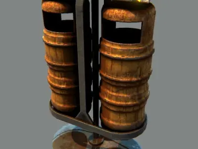 Small Dirty Container Asset Low-poly 3D model