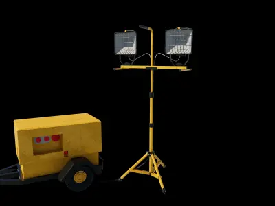 Light Stand with Generator  3D model