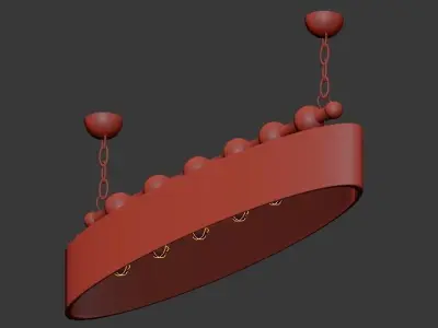 Currey Company Lighting Stillman Oval Chandelier 3D model