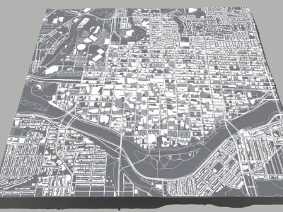 Cityscape Calgary Canada 3D model