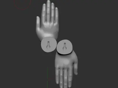 hand wall design  3D model