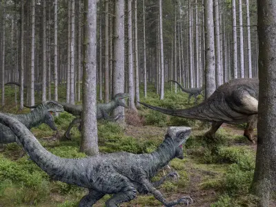  Velociraptor (Rigged) 