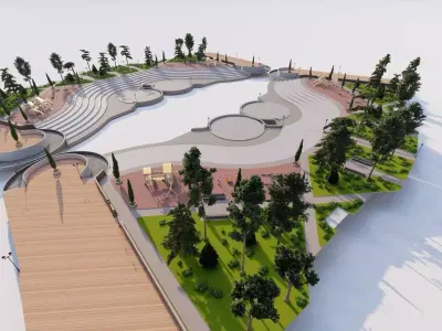 public park-Private Park Landscape -Park Center 3D model