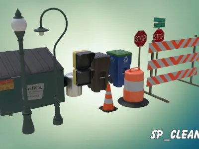 STREET PROPS -FREE- Free 3D model