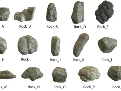 Rock Pack 3D model