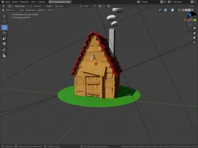 Wooden house 3D model