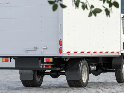  Box Truck Isuzu NPR 2018 Simple Interior 