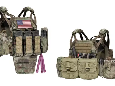 CRYE JPC 2 PLATE CARRIER BUNDLE 3D Model Pack