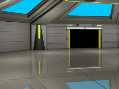 Sci Fi Room 3D model 35