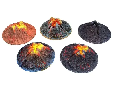 Lava Crater HD Low-poly 3D model