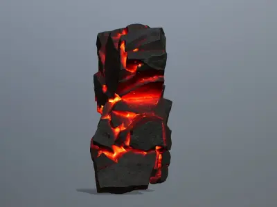 Volcanic Stone Low-poly 3D model