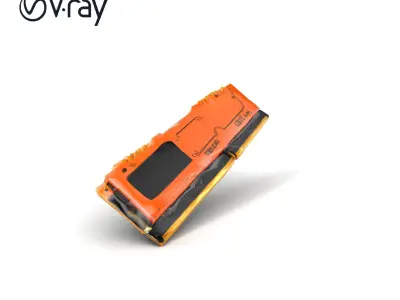 Optimized RAM Stick Sci-fi Model Pack Low-poly 3D model