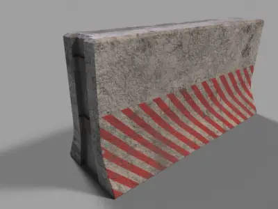 Concrete Block PBR Model Low-poly 3D model