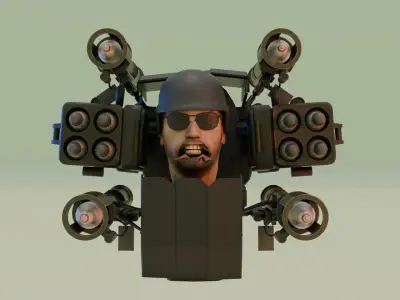 multi  rocketeer skibidi toilet 3D model