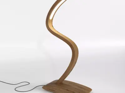Big wood lamp 3D model