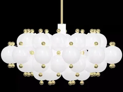 Beautiful Pair Of Chandeliers Attributed to Seguso 3D model