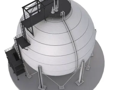 Refinery Modules collection 3D model