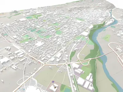 Cityscape Biella Italy  3D model