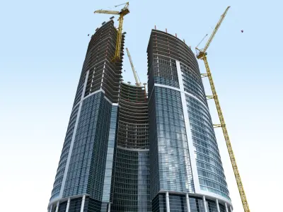  Tower crane LIEBHERR 710 HC-L Litronic and Construction Skyscraper 