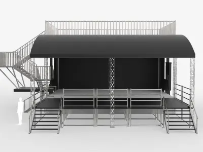 Stage Line PROMOBILE - With front extension 3D model