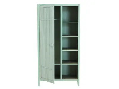 Carlos wardrobe with hanger and linen compartment 3D model