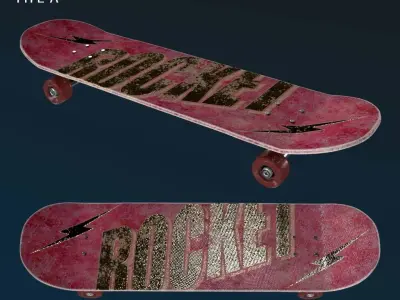 Skateboard typeA 3D model