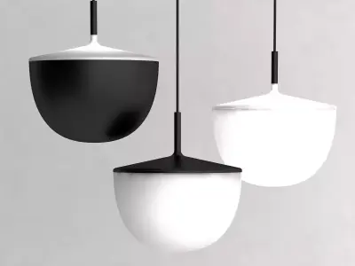Cheshire four pendant lights 3D model