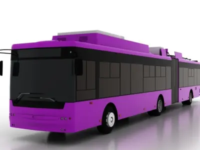 Trolleybus Bogdan T90117 Low Low-poly 3D model