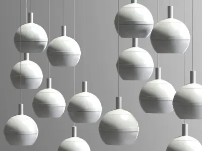 Swank LED Multi-Light Pendant 3D model