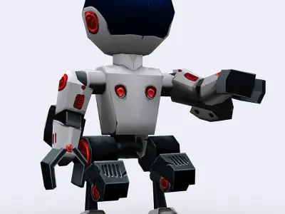 3DRT - Chibii-robot-10 Low-poly 3D model