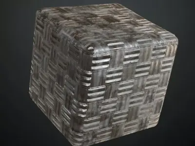Pale Matte Directional Anti-Slip Metal PBR Seamless Texture