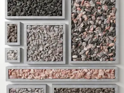 Pebble low n2 frame fundament 3D model