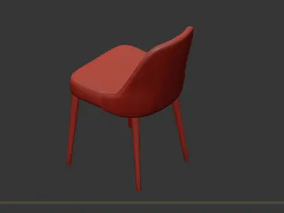 CHAIR BURTON TAUPE 3D model