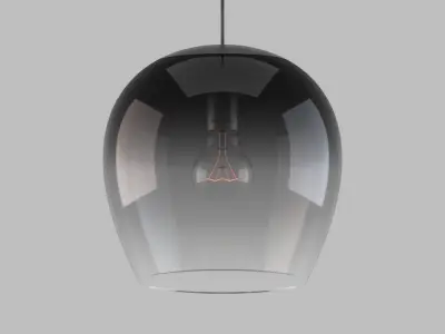 Lamp One - two tone glass lamp Low-poly 3D model