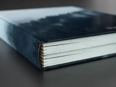  Rigged Hardcover Book Mockup Thick 