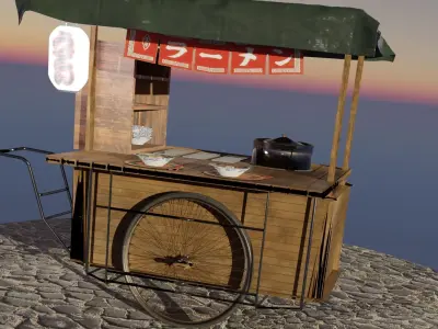 Ramen stall Free 3D model