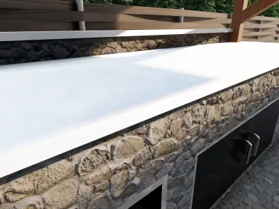barbecue area 3D model