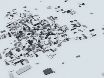 Kabul Streets and Buildings 3D model