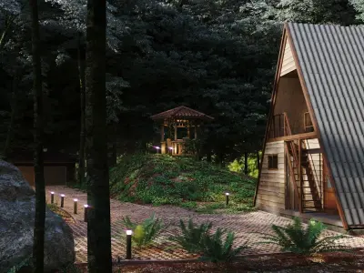 Forest Cabin 3D model
