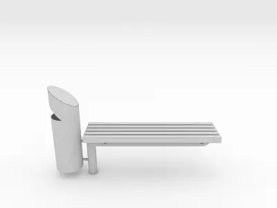 Bench Park 43 Low-poly 3D model