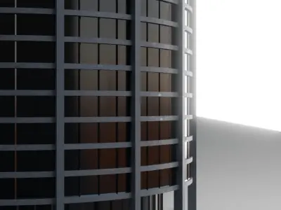 SKYSCRAPER CITY BUILDING 02 Low-poly 3D model