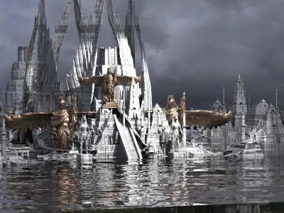 Angelic Pyramid City of Ascension Extended 3D model