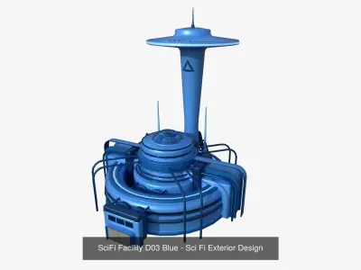 10 SciFi Facility D Collection - Sci Fi Exterior Design 3D Model Pack