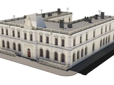 Eastern European Building 010 Low-poly 3D model