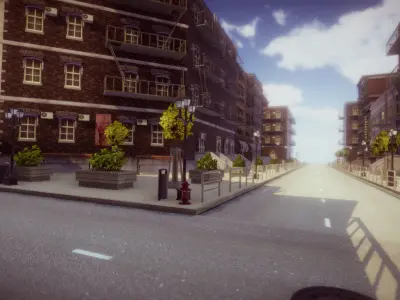 Modern City Update Low-poly 3D model